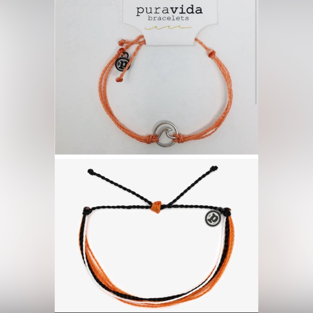 Brand New - 2 Puravida Bracelets in Silver Wave and BRT ORIG TRICK